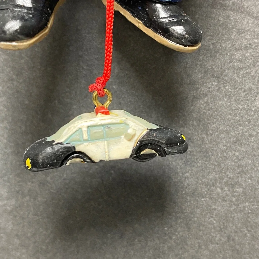 Police Officer Cop‎ Christmas Ornament Police Car Hanging Figurine